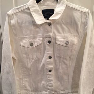 Lucky brand Trucker denim jacket White MEDIUM NWT
